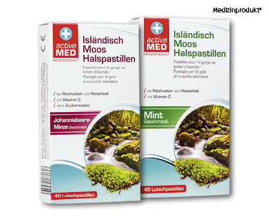 ACTIVE MED Isländisch Moos Halspastillen
