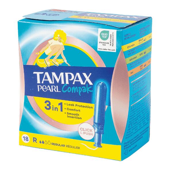 TAMPAX(R) 				Tampons pearl Compak, 18 pcs