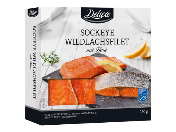 DELUXE Sockeye Wildlachsfilet mit Haut