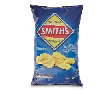 Smith's Big Bag Crinkle Cut Chips 500g