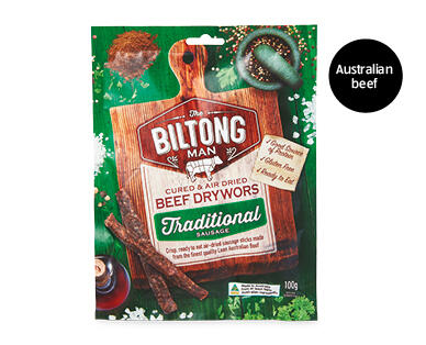 The Biltong Man Drywors Sticks 100g