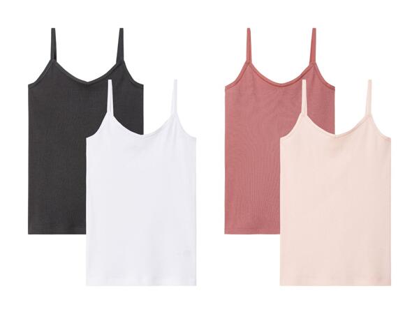 Top con spalline sottili, 2 pezzi