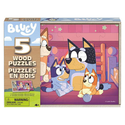 5 Piece Children's Wooden Puzzle - Bluey