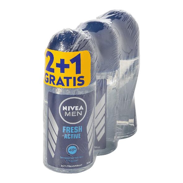NIVEA(R) 				Déodorant en rouleau, 3 pcs