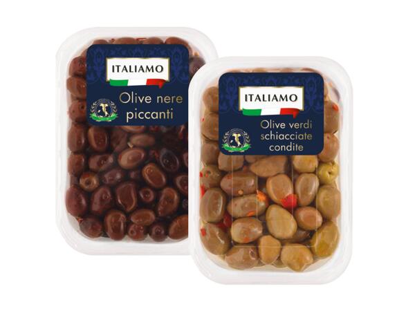 Green or black olives