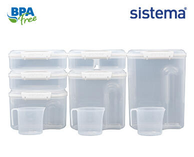 Sistema Pantry Storage 9pc Set White