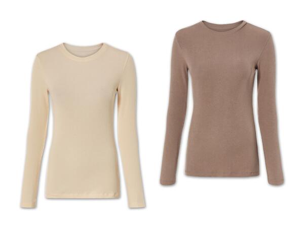 Damen Langarmshirt, 2 Stück