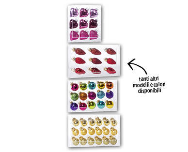 Mini decorazioni natalizie in vetro