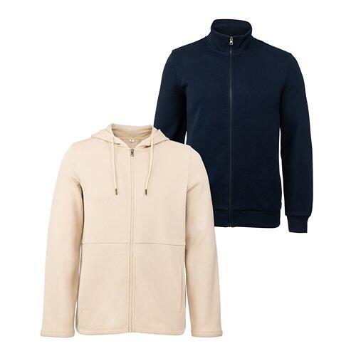 UP 2 FASHION MEN Herren-Loungewear-Jacke, Pique