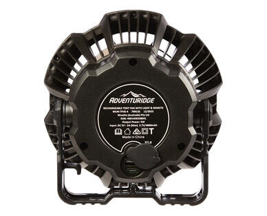 Rechargeable Tent Fan with Light