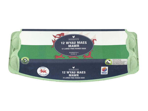 Woodcote 12 Large Welsh Free-Range Eggs