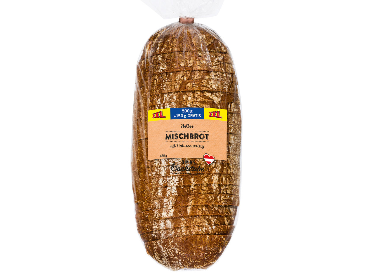 Österreichisches Helles Mischbrot geschnitten 500 g + 150 g gratis