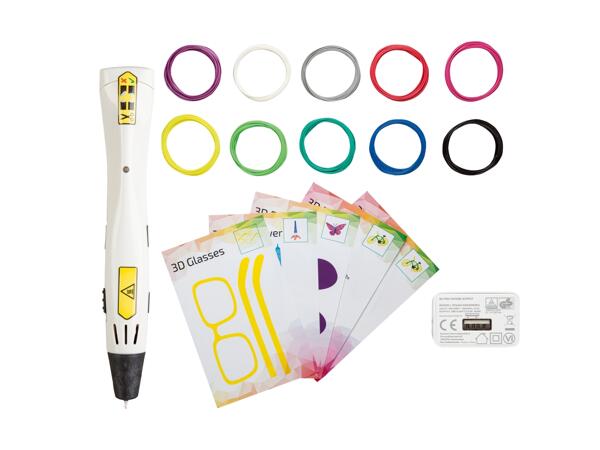 Set avec stylo 3D, 19 pièces