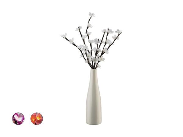 Vase décoratif avec branches lumineuses à LED