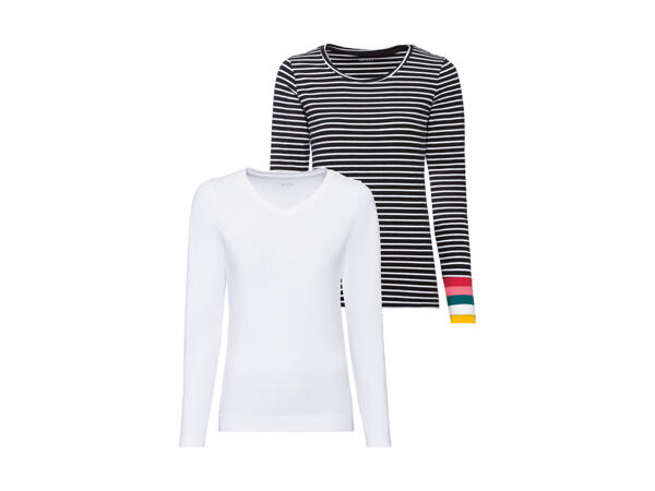 ESMARA(R) Langærmet T-shirt 2-pak