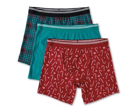Merry Moments Men's 3 Pack Holiday Boxers