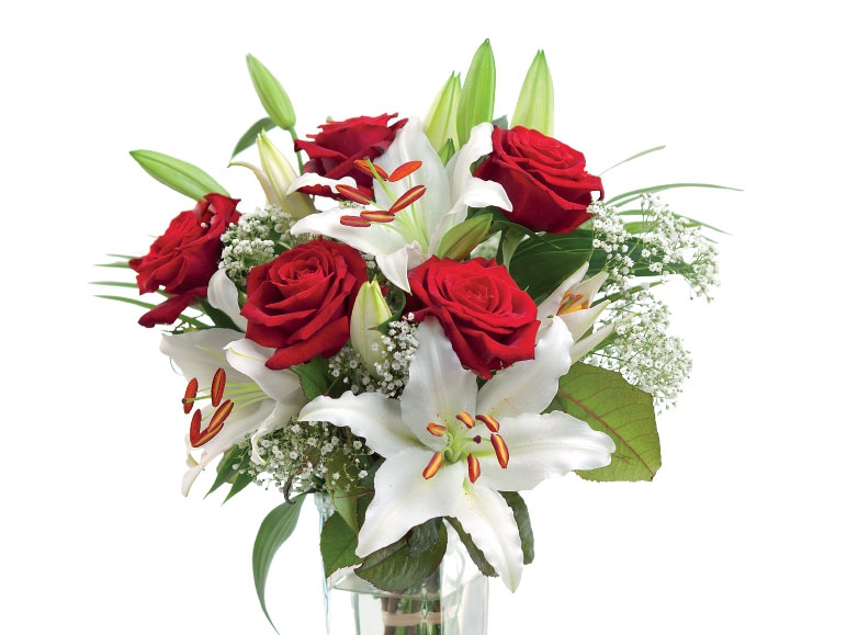Rose & Lily Bouquet - Available from 13th February