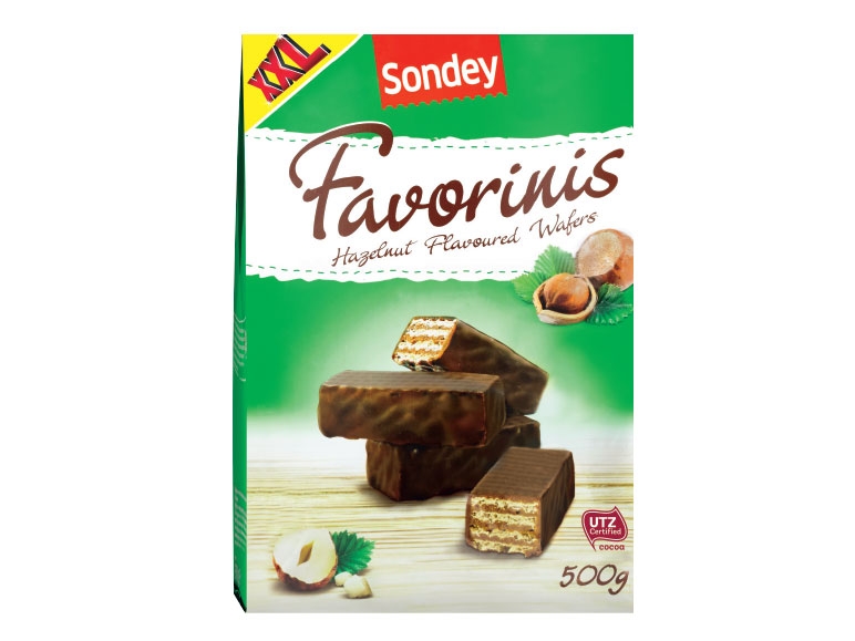 Wafeltjes met hazelnootvulling