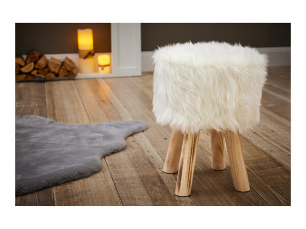 Livarno Home Faux Fur Stool