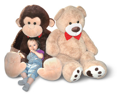 Goffa 52" Plush Monkey or Bear