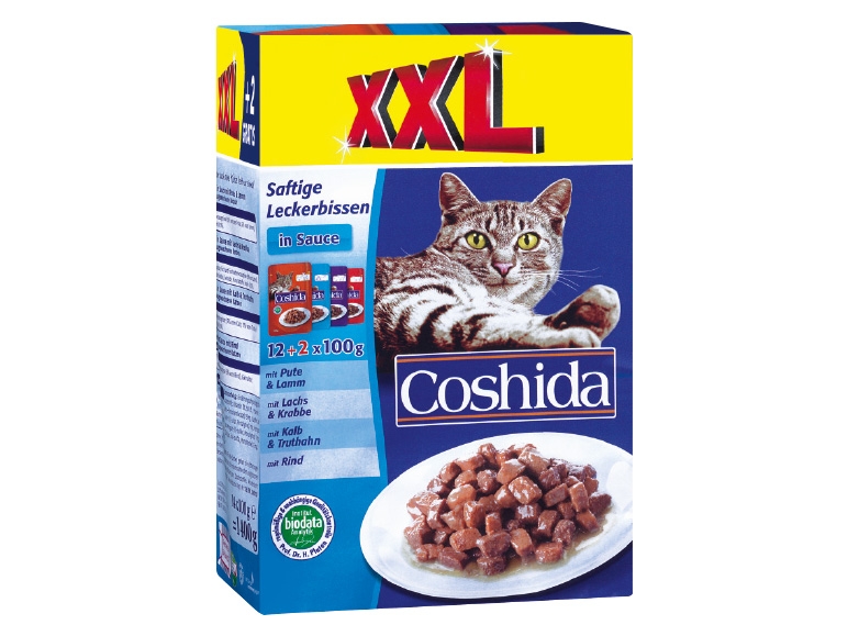COSHIDA Katzennassnahrung 12 + 2 gratis