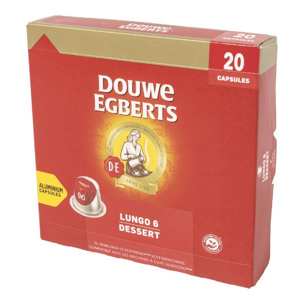 DOUWE EGBERTS(R) 				Koffiecapsules lungo dessert, 20 st.