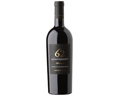 62 ANNIVERSARIO PRIMITIVO DI MANDURIA RISERVA DOP