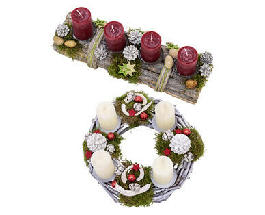 COURONNE DE L'AVENT DE TAILLE MOYENNE