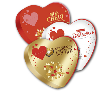 Praline in confezione a forma di cuore FERRERO