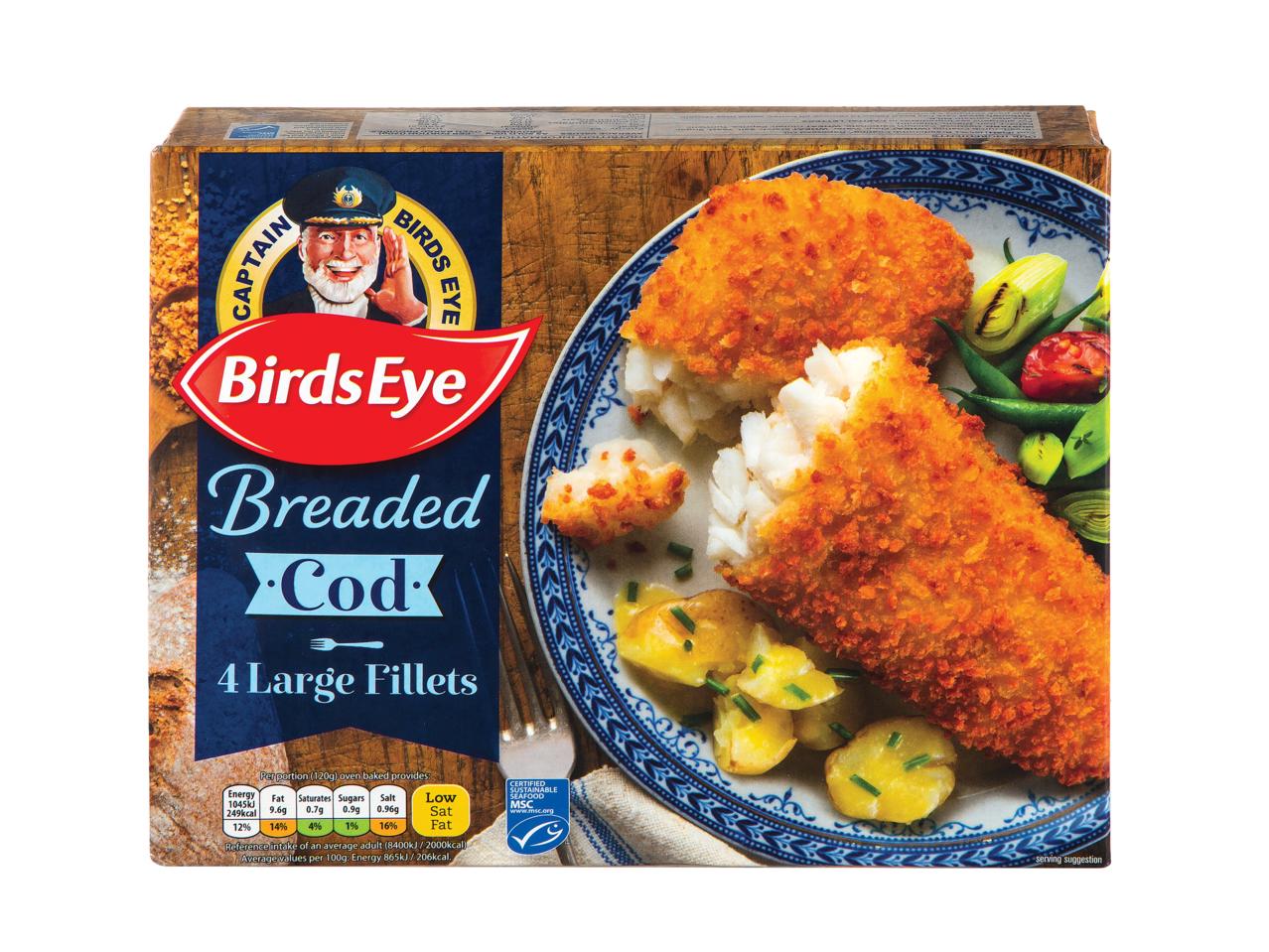 BIRDS EYE 13th August 4 Battered/ Breaded Cod Fillets