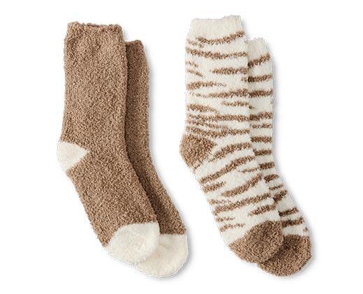Serra 
 Ladies' 2-Pack Fuzzy Slipper Socks