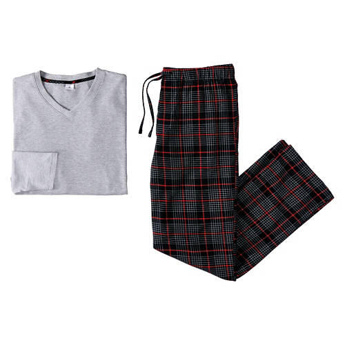 Men's 2 Piece Sleepwear Set - Light Gray, L