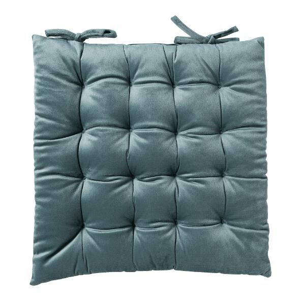 QUALITY TEXTILES(R) 				Galettes de chaise en velours, 2 pcs