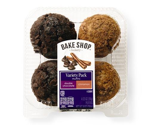 Bake Shop 
 Cinnamon and Double Chocolate Muffins
