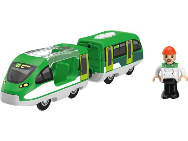 Battery-Powered Vehicle For Wooden Rail