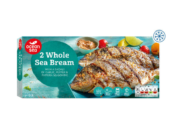 Ocean Sea 2 Whole Sea Bream with Garlic, Pepper & Paprika Seasoning