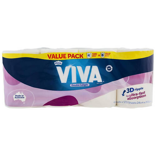 Paper Towel Double Length 4 Pack