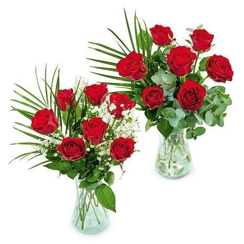 Roter Rosenstrauß Weltfrauentag