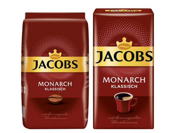 Jacobs Monarch gemahlen oder ganze Bohne