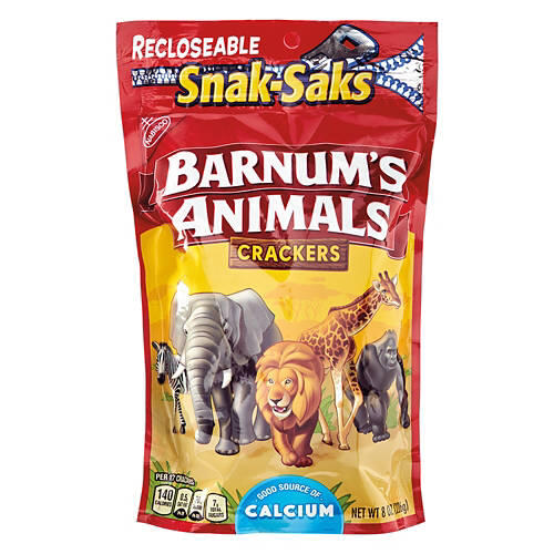 Snak Sak Barnum Animal Crackers, 8 oz