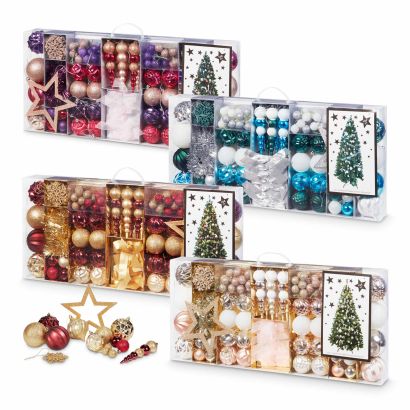 Onbreekbare kerstboomdecoratieset, 100-delig
