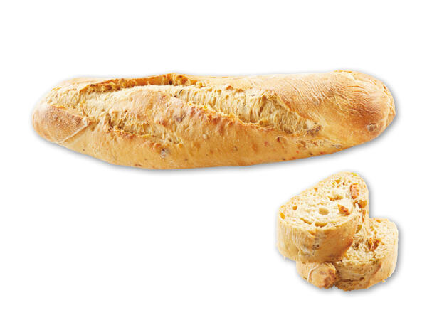 Baguette med tørrede tomater og jalapenos