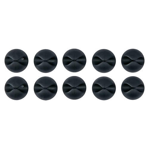 10 Pack Cable Clips, Black