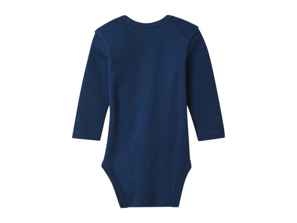 Lupilu Blue Baby Long-Sleeve Bodysuits - 3 Pack