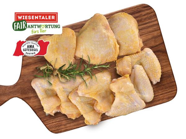 Frische Tierwohl Maishendl Oberkeulen oder Flügerl