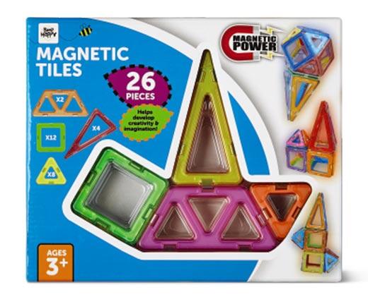 Bee Happy 
 26-Piece Magnetic Tiles