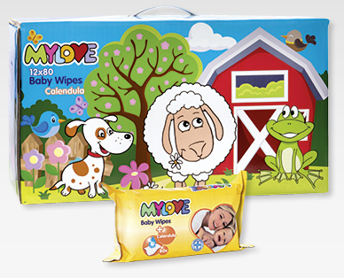 Lingettes humides pour bébés MYLOVE