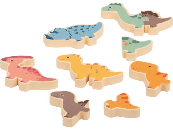 Dřevěná puzzle zvířátka