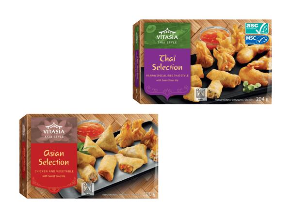 Sélection de snacks asiatiques
