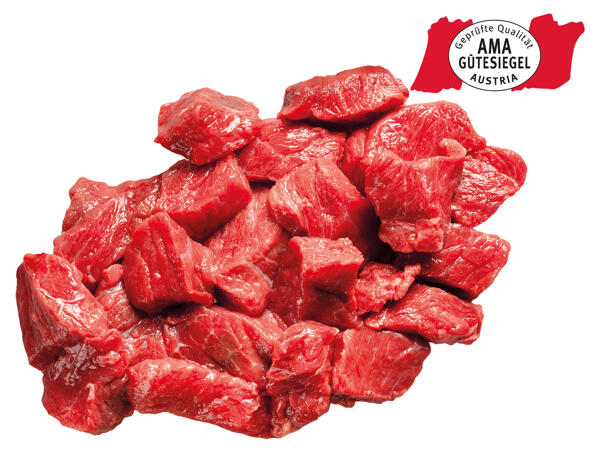 Frisches Rindsgulaschfleisch